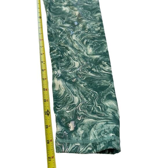 Sweaty Betty Full Length Leggings, Goddess Metallic Foil Green, Size X-LARGE - Picture 7 of 8